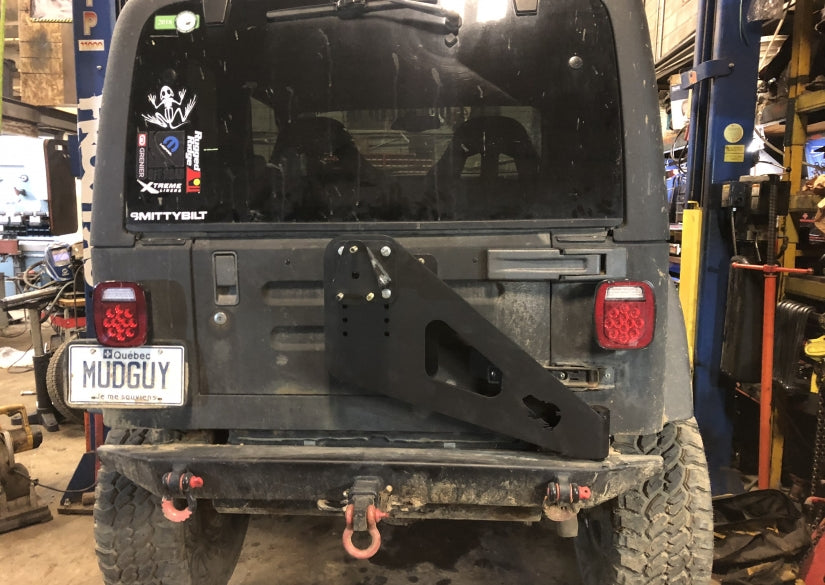 Rear bumper Tire carrier for Jeep Wrangler TJ