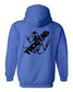 Hoodies bleu avec logo Frogfab noir