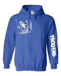 Hoodies bleu avec logo blanc