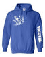 Hoodies bleu avec logo blanc