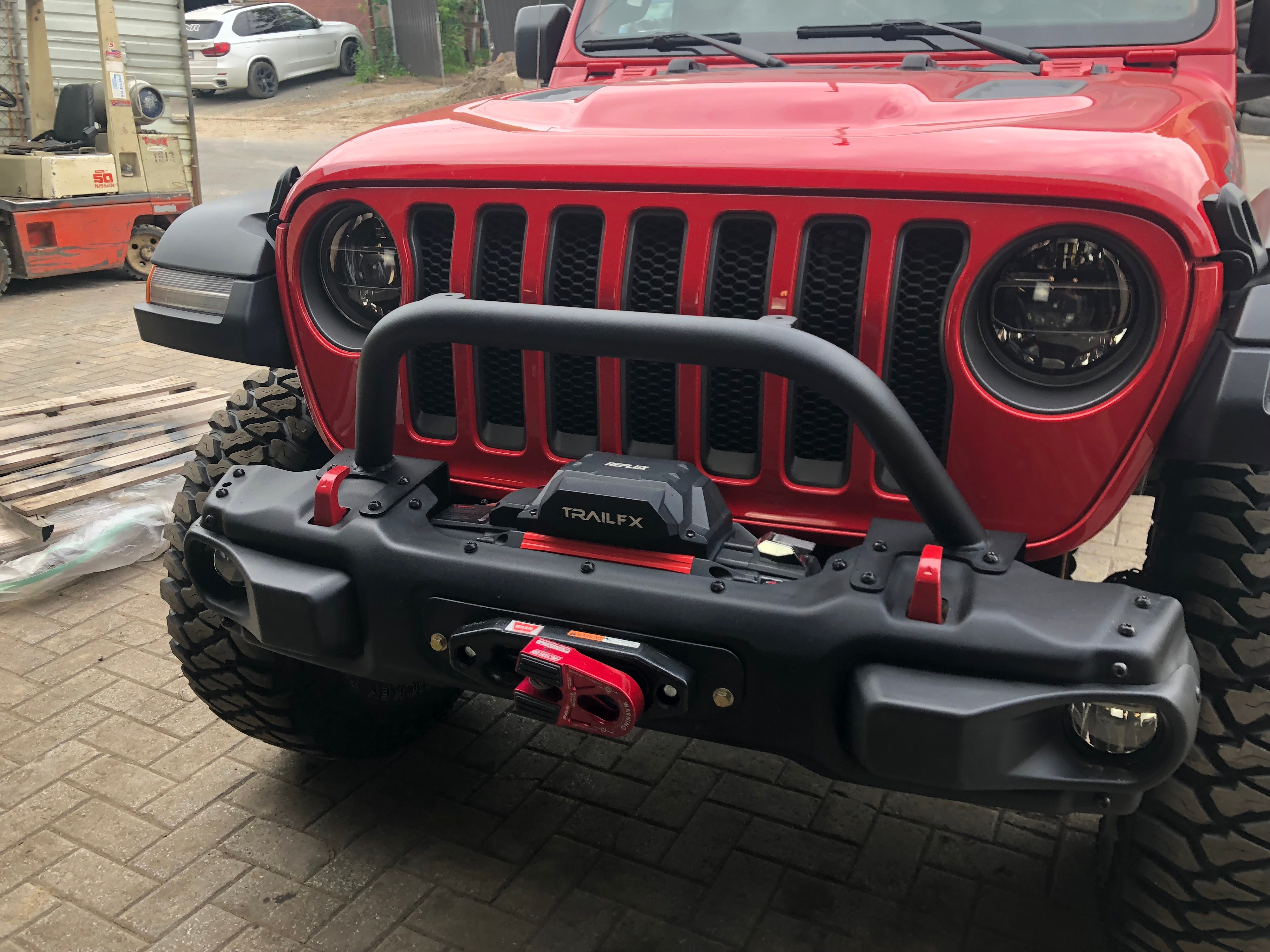 JL OEM steel bumper winch plate frogfab